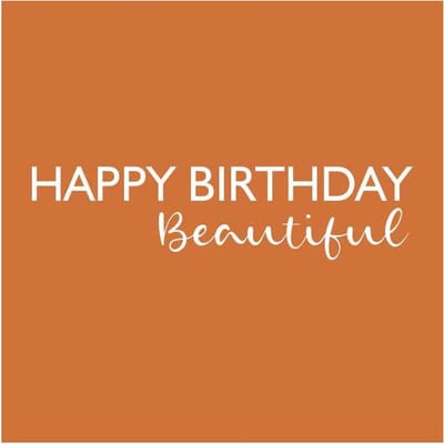Luxe Bloemenkaartjes - Wenskaarten - Cadeaukaart - Oranje - Happy Birthday - 7x7cm - 20 Stuks - Met Boorgaatje