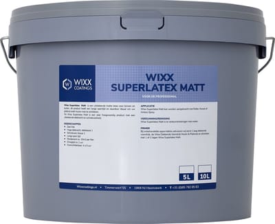 Wixx Superlatex Matt voor Binnen en Buiten - 10L - RAL 9001 Crèmewit