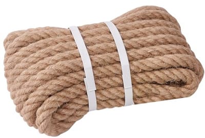 Natuurlijk jute touw 40 mm - 5 m - Sterk en duurzaam - Perfect voor tuin, handwerk en decoratie