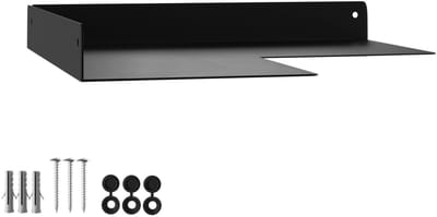 Hoekwandplank HOVER-XII 250x250x30mm zwart