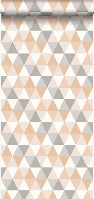 Origin Wallcoverings behang grafische driehoeken beige - 53 cm x 10.05 m - 347223