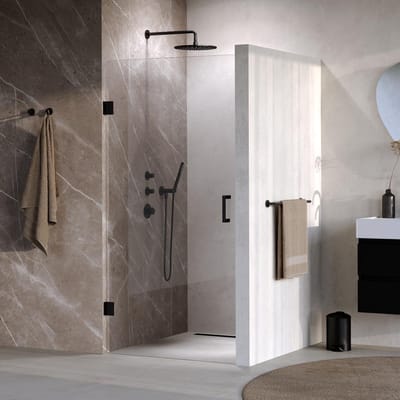 Brauer Void - Nisdeur - Helder Glas - 100 x 200 cm - Omkeerbaar - incl. Glascoating - Mat Zwart