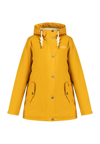 ICEBOUND Gewatteerd regenjack Dames mosterd