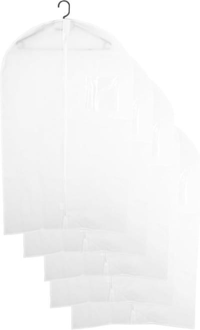 Set van 5 Ademende Kledinghoezen 60x100 cm met Kijkvenster voor Jassen en Overhemden