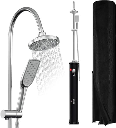 HEZIVO® Buitendouche Zonne Energie - Tuindouche Solar - Douche Buiten Camping - Zonder Stroomaansluiting - Tot 60 °C