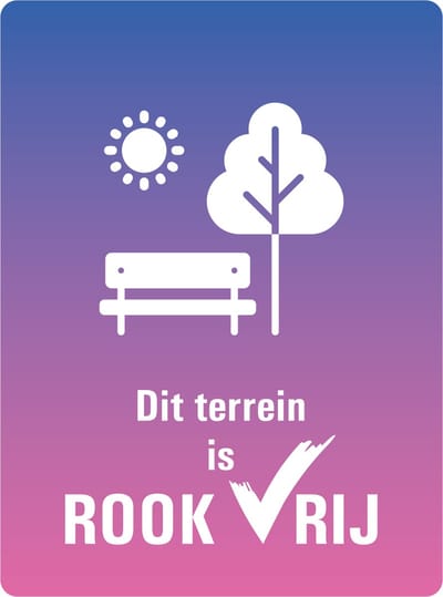 Rookvrij terrein bord, kunststof 200 x 150 mm