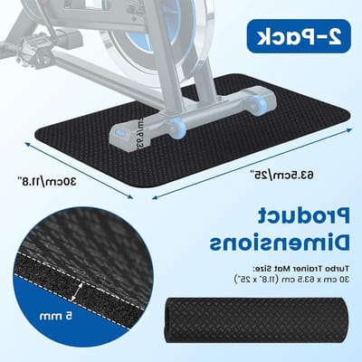 Set van 2 antislip vloerbeschermingsmatten voor fitnessapparatuur, ideaal voor loopbanden en sportuitrusting, duurzaam en dubbelzijdig ontwerp