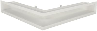 KOTARBAU® Ventilatierooster, Staal, Hoekig, 50/50 cm, Wit, Warmeluchtrooster, Ventilatierooster Schouw, Convectierooster, Modern Design