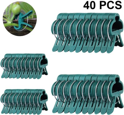 Oneay 40 stuks plantenclips, tomatenclips en plantensteunen voor de tuin, plantenclips voor klimplanten, wijnrankclips om planten recht te zetten