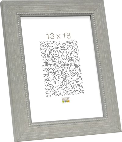 Deknudt Frames fotolijst S46KF7 - grijs - parelbiesje - foto 13x18 cm