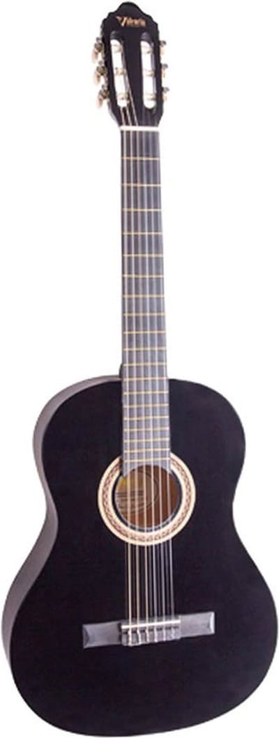 Valencia VC103BK Klassieke Gitaar 3/4 Black Hoogglans