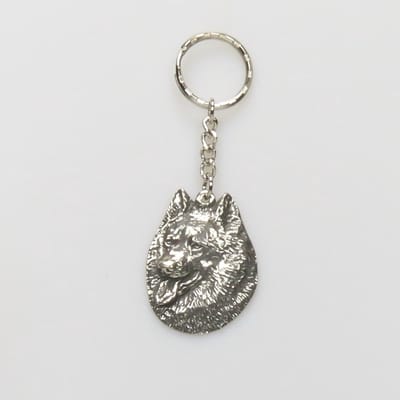 Sleutelhanger Keeshond - Hondensleutelhanger - Cadeau Hondenliefhebber - Unieke serie - Compact, stijlvol en gedetailleerd