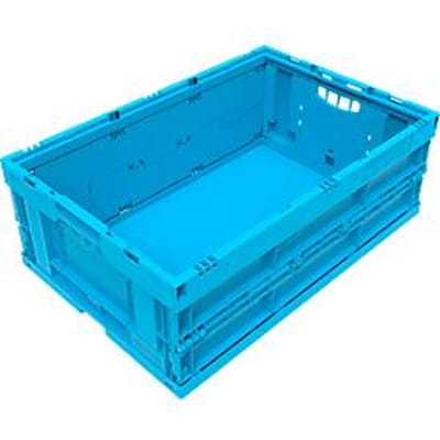 Euronorm plooibox 6422 NG, zonder deksel, voor magazijngebruik en meervoudig transport, 41,4 liter, blauw