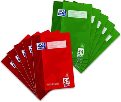 Woordenschrift A4 - Schrift 3 kolommen - Woordenschat Leren - Afwasbare kaft - 10 pak - Rood groen
