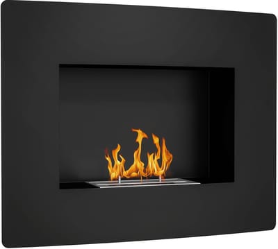Golaro Sfeerhaard - Openhaard - Bio ethanol Sfeerhaard - Wandmontage - Cinemawall - Tank van 0,9 liter - 66x16x52 cm - zwart