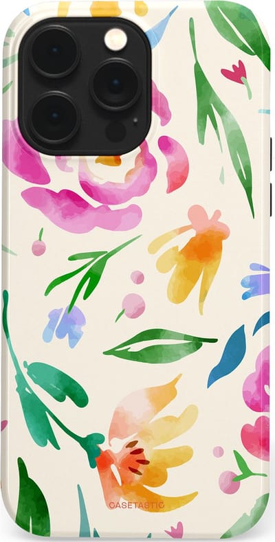 Casetastic Hoesje Geschikt voor Apple iPhone 14 Pro Max Magsafe - Stijlvolle Beschermende Duo-layer Case - Floral Flow