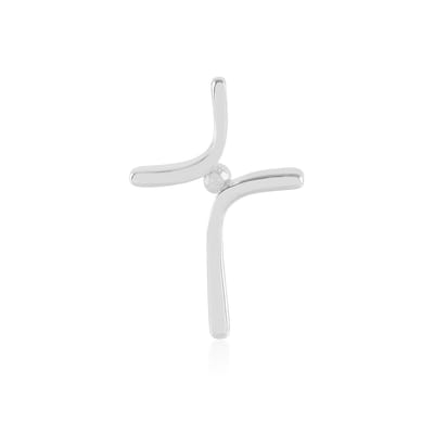 Cavill - Zilveren hanger 925 sterling zilver gerhodineerd - I3 Afrikaanse diamant 0,025 ct - ronde diamant hanger - elegante minimalistische sieraden