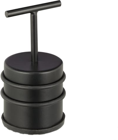 2x deurstopper rvs - deurbuffer - deurstop rond - deurvastvastzetter - zwart