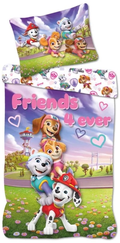 Paw Patrol Friends peuterdekbedovertrek - 100 x 135 cm