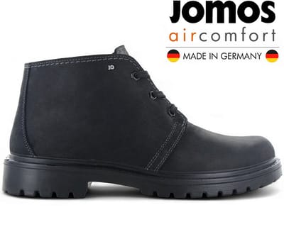 JOMOS Alpina Boots - Heren Winter Laarzen mit Lamsvel Gevoerd - Leer Zwart 456506-40-000 , Maat: EU 41 UK 7.5
