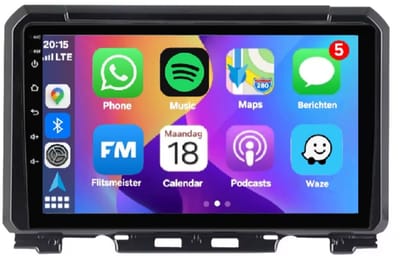Autoradio 4/64GB met Carplay en Android auto | Geschikt voor Suzuki Jimny 2017 - 2022 | Radio scherm met Navigatie | 2018 2019 2020 2021 JB 64W