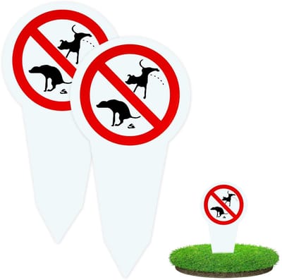 Dailygoods- Verbodsbord Geen Honden Toilet - 2 Stuks - Duurzaam PVC - 300 x 150 mm - Effectieve Signalering - Bescherming van Privé-eigendom - Waarschuwingsbord