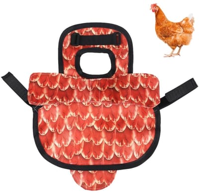 Dailygoods- Kippenzadel met verstelbare bandjes - Kippenaccessoires - Pluimvee bescherming - Verenbescherming - Duurzaam materiaal - Geschikt voor buiten - Kippenbescherming