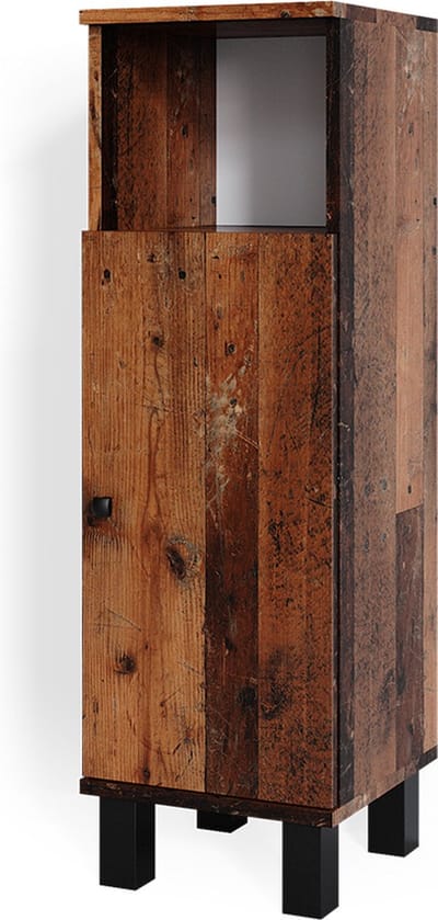Vicco Fynn Halfhoge kast – 30 x 95 cm Eiken rustiek