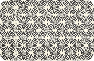 WC mat 60x40 cm - Antislip - Grafisch - Patroon - Zwart - Toiletmat - Vloermat - Douchemat - Toilet tapijt - Toiletmatten