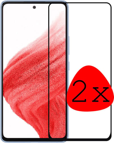 Screenprotector - 2 Stuks Geschikt voor Samsung Galaxy A53 - Full Cover - Beschermglas - Gehard Glas - Tempered Glass - Screen Protector