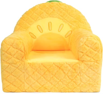 DnA® Kindersofa - Kinderzetel - Kinderbank - Zitzak - Kinder Zitzak - Geel - 50cm x 44cm x 47cm