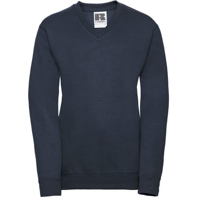 Russell Collection Sweatshirt met V-hals voor kinderen/Kinderen (Franse marine)