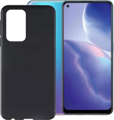 Flexibele achterkant Silicone hoesje Zwart Geschikt voor: Oppo A94 5G