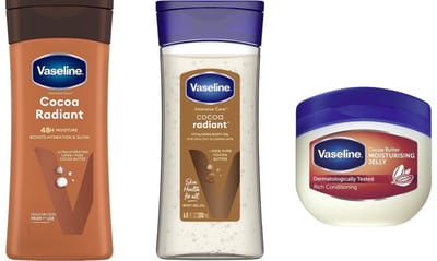 Vaseline Cocoa Radiant Set - Bodylotion / Body Oil / Vaseline Pure Petroleum Jelly Cacoa 100 ml