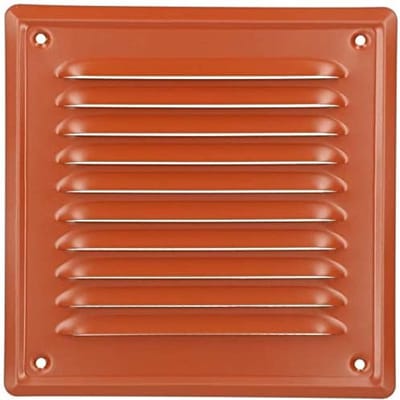 Ventilatierooster 165x165 mm voor Open Haarden - Insectenbescherming en Corrosiebestendig