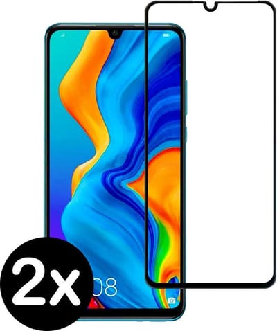 Screenprotector - 2 Stuks - Geschikt voor Huawei P30 Lite - Full Cover - Beschermglas - Gehard Glas - Tempered Glass - Screen Protector