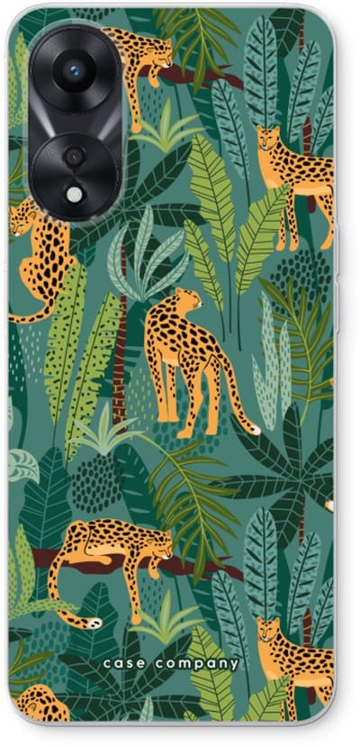 Case Company® - Hoesje geschikt voor Oppo A78 5G hoesje - Luipaard 2 - Soft Cover Telefoonhoesje - Bescherming aan alle Kanten en Schermrand
