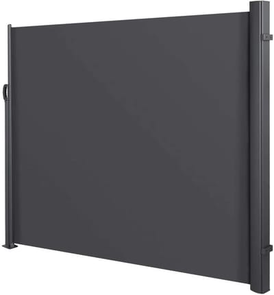 Windscherm Valora uittrekbaar - 300x180cm - Zijluifel voor buitenterras - Terrasscherm - Uitschuifbaar - Camping - Balkon of tuin - Grijs