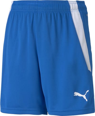 PUMA teamLIGA Shorts Jr Unisex Sportbroek - Electric Blue Lemonade-Puma White