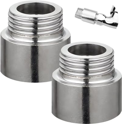 2 stuks Kraanverlengstuk 3/4 inch x 15 mm RVS Verlengfitting voor Verwarming en Drinkwater