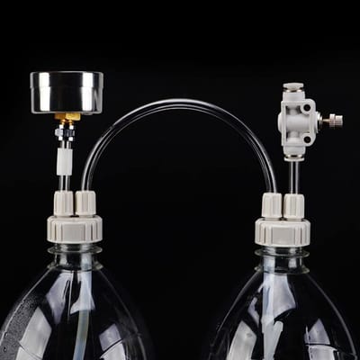 Dailygoods- CO2 Generator Systeem Kit - DIY Buis - Ventiel - Manometer - Flesdop - Voor Aquatische Planten Tank - Plantenvoeding