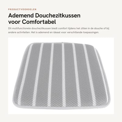 Dailygoods- Douchezitkussen Zacht - Badsteun - Knielkussen - Douchestoelkussen - Multifunctioneel - 45 x 45 x 3 cm - Badkussen