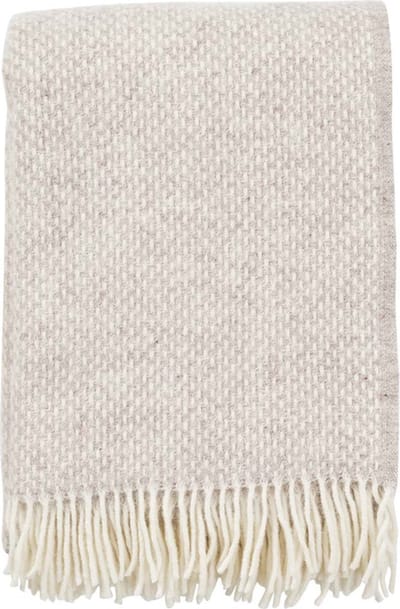 Klippan Preppy - Plaid - Wollen plaid - Beige en Wolwit - 100% Wol - 130cm x 200cm