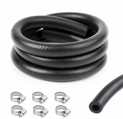By shayne - Brandstofleidingslang - Brandstofslang 8 mm - Geschikt voor vrachtwagens en auto's - 3,28 ft - Slangklemmen inbegrepen - Ideaal voor trac.