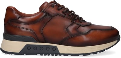 Greve Haarlem K Lage sneakers - Leren Sneaker - Heren - Bruin - Maat 43
