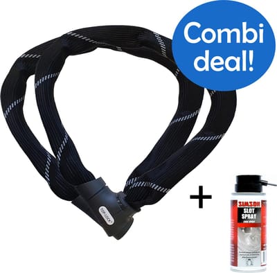 Combi Deal! - Maxxsloten Bundel - TOP-LOCK ART 2 90cm Fietsslot 2x + Slotspray Simson 100ml