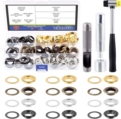 82 Stuks 14MM Metalen Versterkte Grommet Eyelets met Pons en Hamer voor Canvas, Kleding en Tarp
