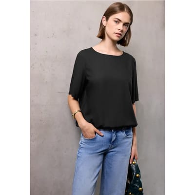 Blouseshirt met elastische zoom