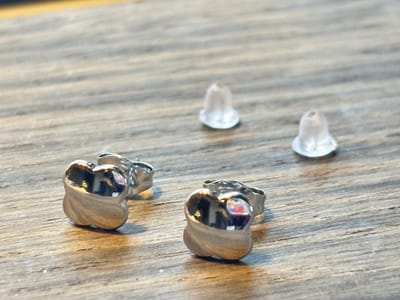 Vibe - bloem - zilver - oorknop - juweel - geschenk - unisex