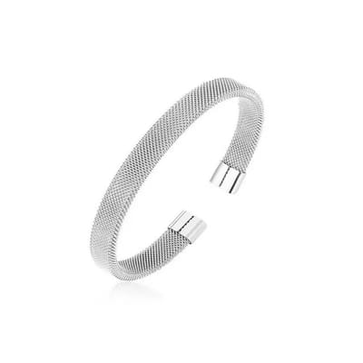 WeLoveSilver - chirurgisch stalen bangle - minimalistische stijl - 925 zilver